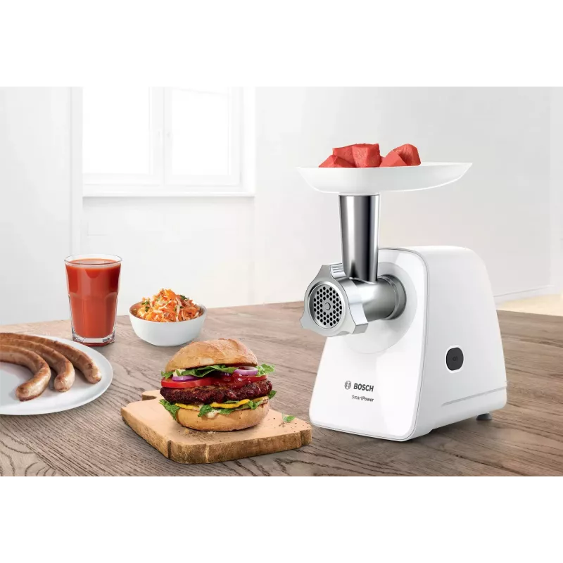 Bosch MFW2520W vleesmolen 1500 W RVS, wit