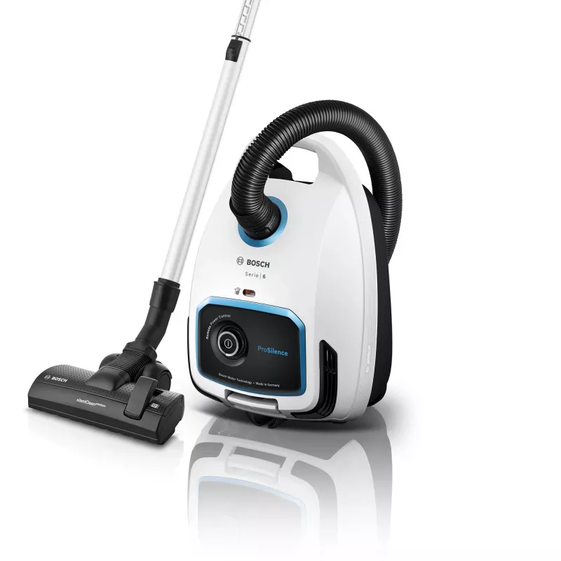 Stofzuiger Bosch Serie 6 BGB6SIL1 — 700 W, 4 L stofzak, HEPA 13, 12 m actieradius, wit