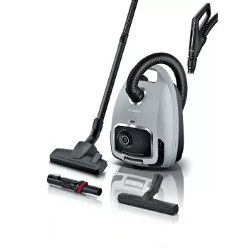 Stofzuiger Bosch Serie 6 BGB6X330 — 600 W, HEPA 13, 4 L stofzak, voor harde vloeren en tapijten, 6 kg, grijs/zwart