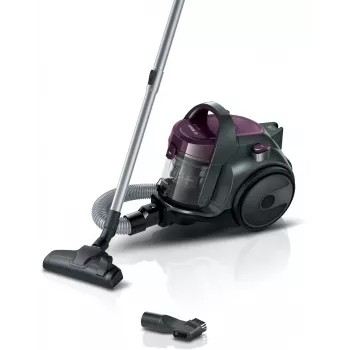 Stofzuiger Bosch BGC05AAA1 — 700 W, 1,5 l zakloos, HEPA 12, telescopische buis van RVS, 9 m actieradius, grijs