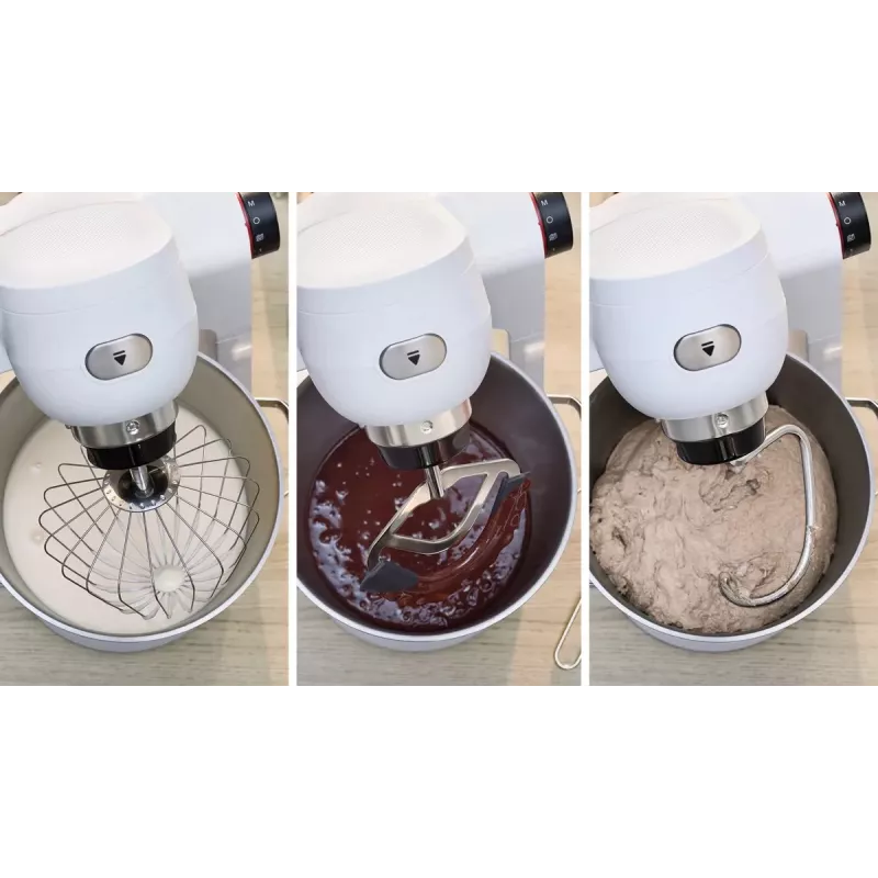 Bosch Serie 6 MUMS6EW22 keukenmachine, 1600 W, patisserieset, blenderopzet, wit/roestvrij staal