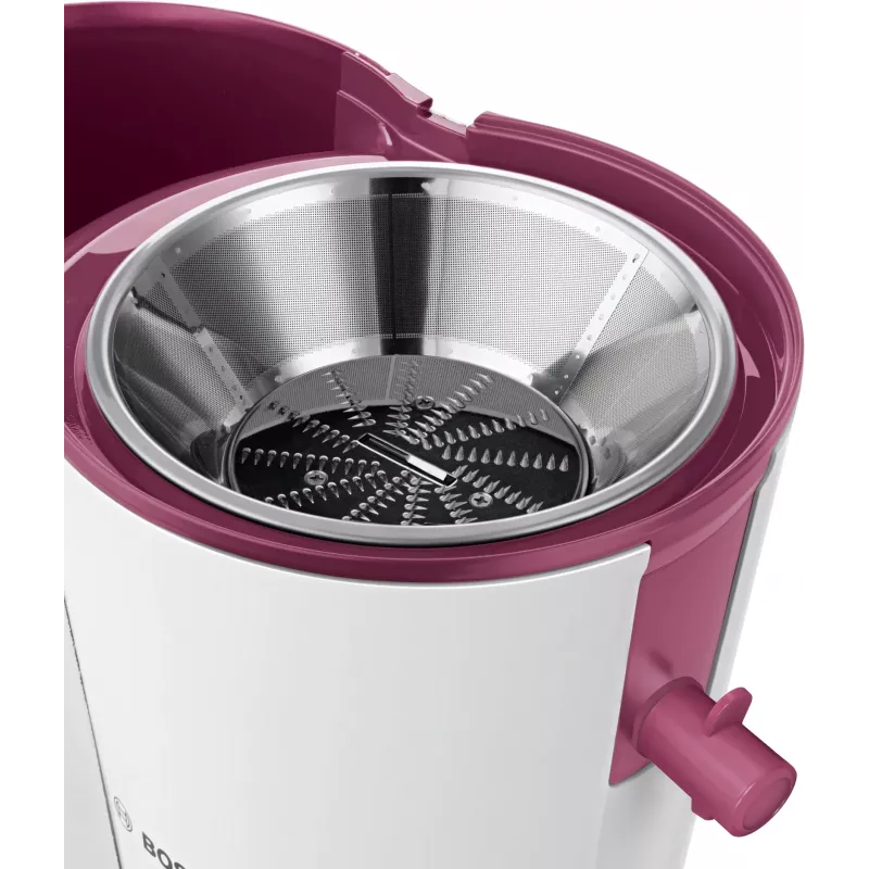 Bosch MES25C0 sapcentrifuge 700 W kersrood (fruit), transparant, wit