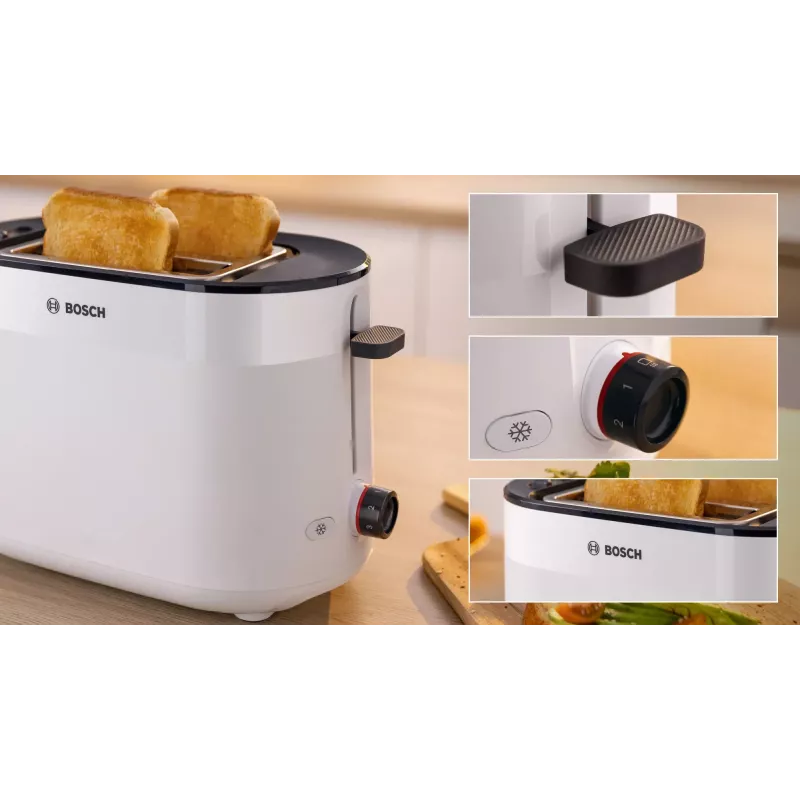 Bosch TAT2M121 toaster 6 2 sneetjes 950 W wit