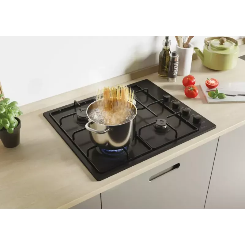Candy Idea CHW6LBB zwart inbouw gaskookplaat 60 cm 4 zones