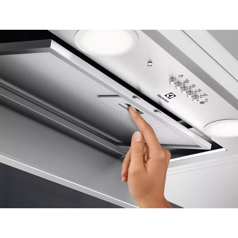 Electrolux LFG516X inbouw-afzuigkap, 54 cm, 600 m³/h (intensieve stand), 3 snelheden, LED, afstandsbediening, roestvrij staal
