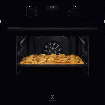 Inbouw elektrische oven Electrolux Serie 600 EOD5H70BZ, 65 L, 2750 W, zwart, draaiknop, LED-display
