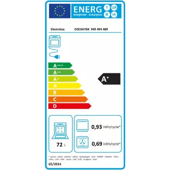 Inbouw elektrische oven Electrolux EOC6H76X — 72 L, hetelucht, grill, stoom, digitale timer