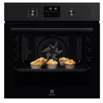 Inbouw elektrische oven Electrolux EOD4P57H — 72 L, pyrolytische zelfreiniging, stoom & hetelucht, grill 2300W, zwart