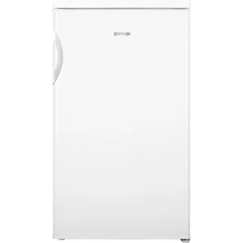 Vrijstaande koelkast Gorenje R492PW — 133 L, wit, omkeerbare deur, LED-verlichting, draaiknoppen