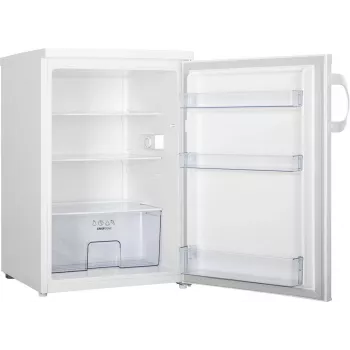 Vrijstaande koelkast Gorenje R492PW — 133 L, wit, omkeerbare deur, LED-verlichting, draaiknoppen