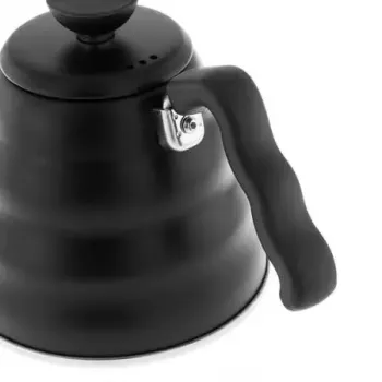 Elektrische waterkoker HARIO 1,2 L (praktisch 800 ml), RVS, inductiegeschikt, zwart