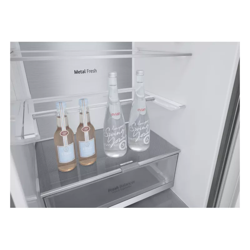 LG GBV7280DPY.APYQEUR koel-vriescombinatie vrijstaand 387 l zilver