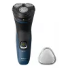 Elektrisch herenscheerapparaat Philips S1151/00 rotatie 3-voudig scheerhoofd, NiMH-accu, nat & droog, 40 min. looptijd, zwart/blauw