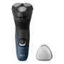 Elektrisch herenscheerapparaat Philips S1151/00 rotatie 3-voudig scheerhoofd, NiMH-accu, nat & droog, 40 min. looptijd, zwart/blauw