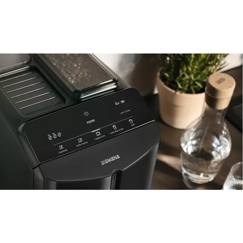 Siemens EQ.300 TF301E19 volautomatische espressomachine, pianozwart