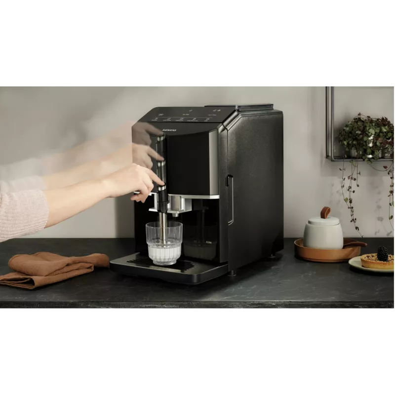 Siemens EQ.300 TF301E19 volautomatische espressomachine, pianozwart