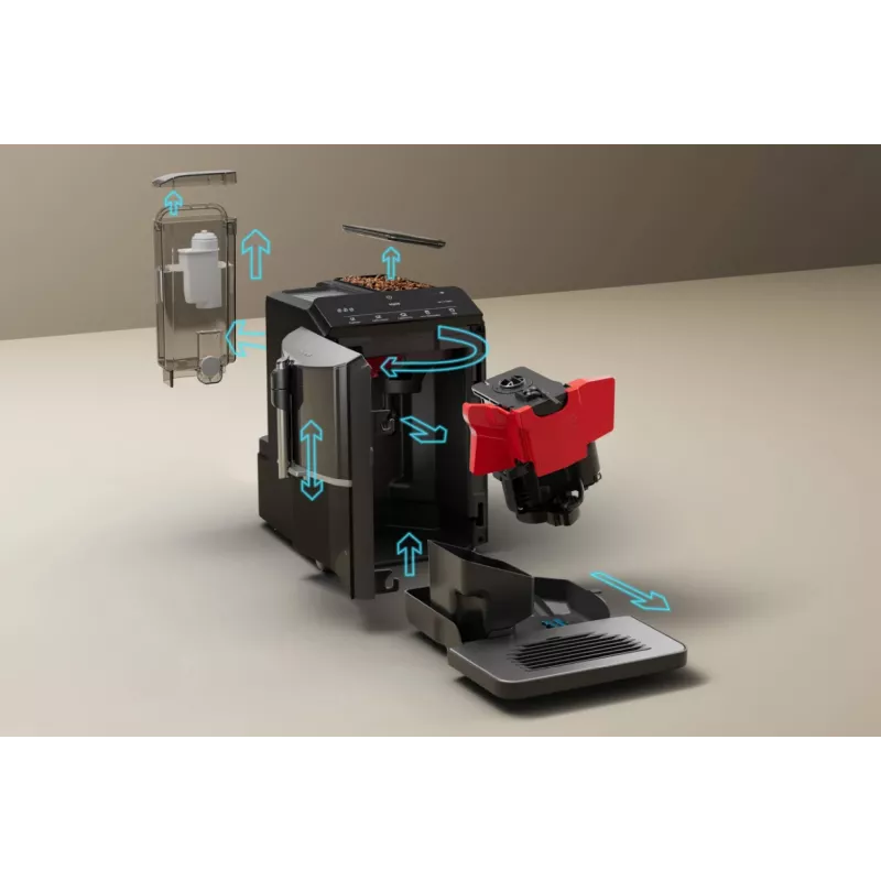 Siemens EQ.300 TF301E19 volautomatische espressomachine, pianozwart