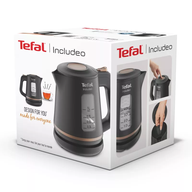 Tefal Includeo KI5338 waterkoker 1 L 2400 W zwart