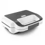 Sandwichtoaster Tefal SW7011 — 850 W, RVS en wit, compact 238×276×98 mm