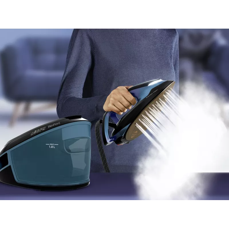 Tefal Express Vision SV8151 2800 W 1,8 l Durilium AirGlide Autoclean strijkzool blauw, zwart