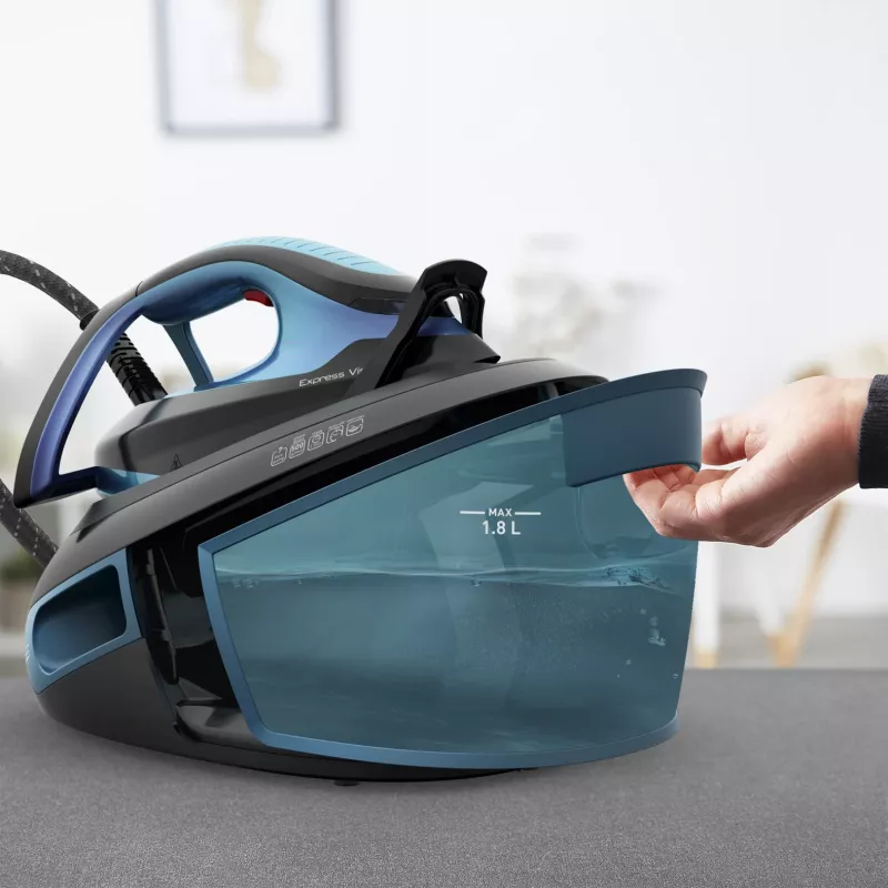 Tefal Express Vision SV8151 2800 W 1,8 l Durilium AirGlide Autoclean strijkzool blauw, zwart