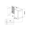 Vrijstaande vaatwasser WHIRLPOOL W7F HS41 X — 15 couverts, 41 dB, fullsize 60 cm