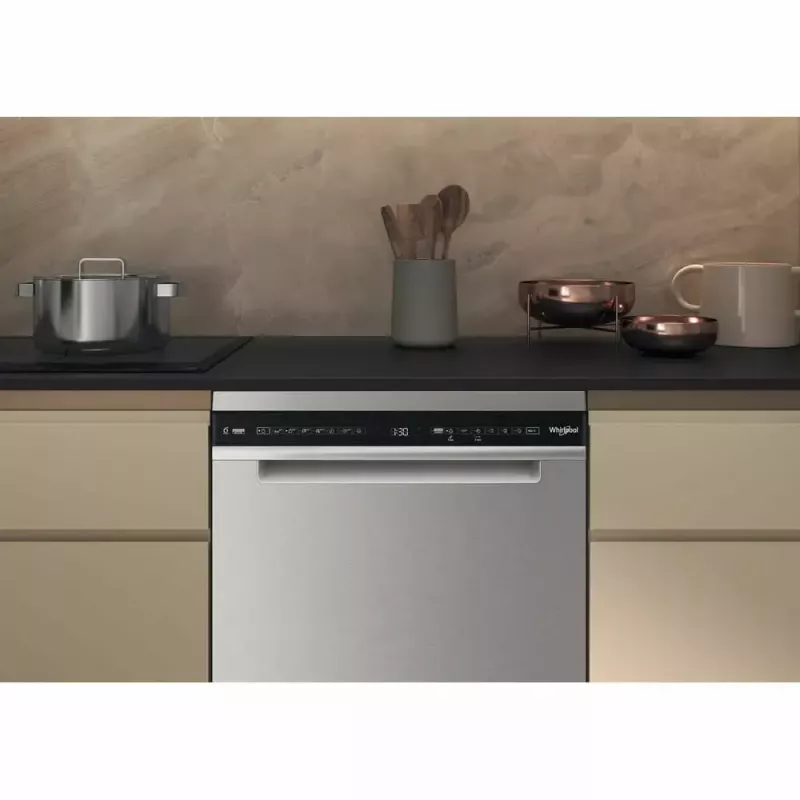 Vrijstaande vaatwasser WHIRLPOOL W7F HS41 X — 15 couverts, 41 dB, fullsize 60 cm