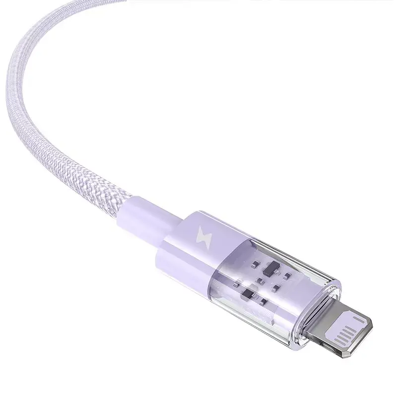 USB-laadkabel Baseus Gem P10373003511-01 — 2 m, 2,4 A, USB-A naar Lightning, paars