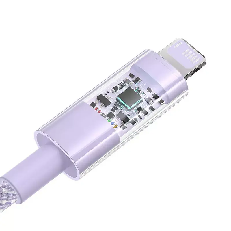 USB-laadkabel Baseus Gem P10373003511-01 — 2 m, 2,4 A, USB-A naar Lightning, paars