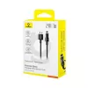 USB-laadkabel Baseus Gem P10373003111-00, 1 m, 2,4 A, nylon omhulling, Lightning, USB-A, Zwart