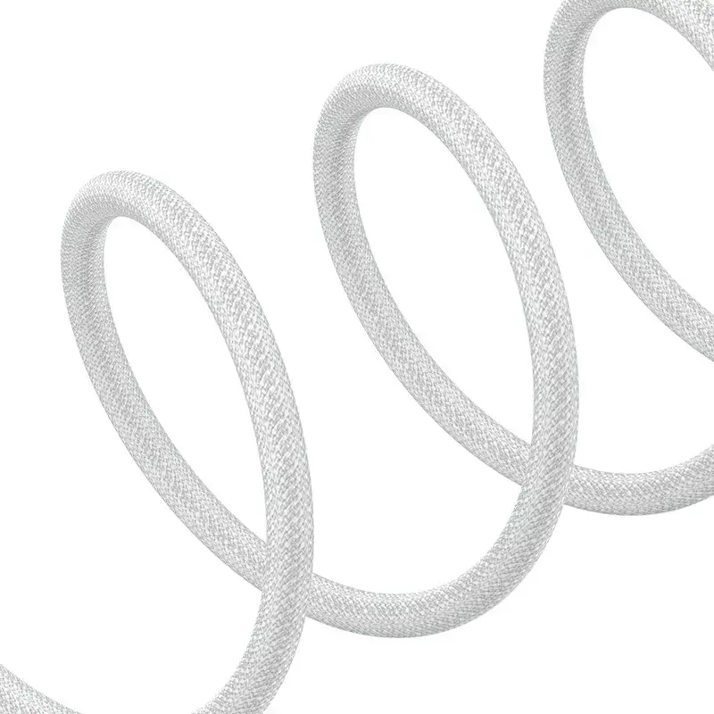 USB-laadkabel Baseus Gem P10373003211-00, 1 m, 2,4 A, Lightning/USB-A, Wit, nylon omhulling