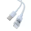 USB-kabel Baseus Gem P10373003311-00 — 1 m, 2,4 A snelladen, Lightning/USB-A, blauw, nylon omhulling