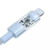 USB-kabel Baseus Gem P10373003311-00 — 1 m, 2,4 A snelladen, Lightning/USB-A, blauw, nylon omhulling