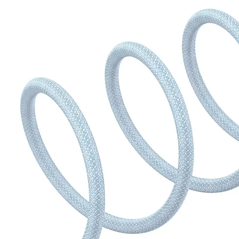USB-kabel Baseus Gem P10373003311-00 — 1 m, 2,4 A snelladen, Lightning/USB-A, blauw, nylon omhulling