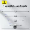 BASEUS Free2pull uitschuifbare USB-C naar IP Lightning snellaadkabel 1 m 20 W Wit
