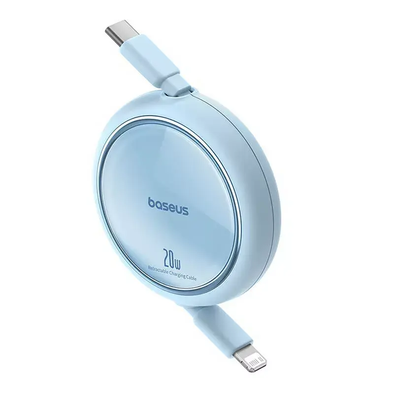 USB-C naar Lightning kabel Baseus Free2Pull 20 W, 1 m, blauw, 480 Mbit/s, USB PD