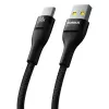 USB-A-naar-USB-C-kabel Baseus Flash 2 1m 100W zwart, USB PD, 480 Mbit/s, nylon