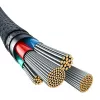 USB-A-naar-Lightning-kabel Baseus 1 m 5 V 2,4 A wit, USB PD, 480 Mbit/s