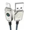 USB-A-naar-Lightning-kabel Baseus 1 m 5 V 2,4 A wit, USB PD, 480 Mbit/s