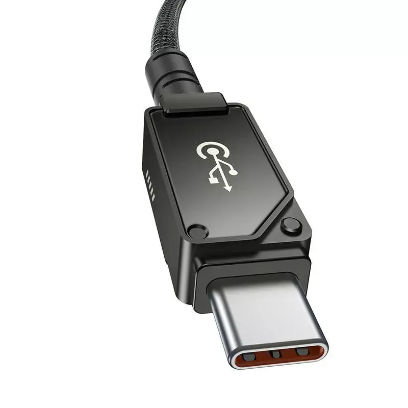 USB-C-naar-Lightning-kabel Baseus Unbreakable 1m 20W – aramidevezel, 480 Mbit/s, zwart
