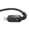 USB-C-naar-Lightning-kabel Baseus Unbreakable 1m 20W – aramidevezel, 480 Mbit/s, zwart