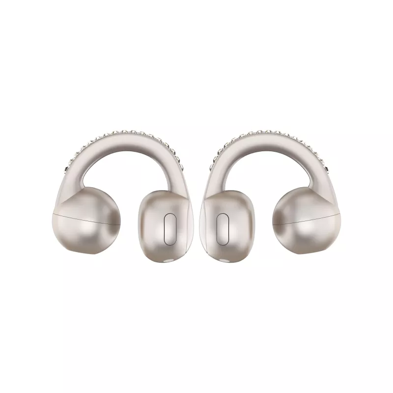 Headset Motorola Moto Buds Loop Bluetooth ear-clip-on binaural, Dolby Atmos, Bluetooth 5.0, ANC, 8 uur afspelen, oplaadcase 520 mAh, beige