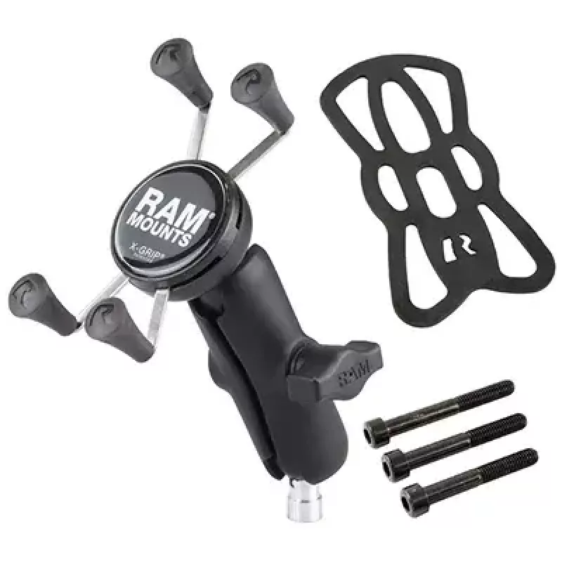 RAM Mounts X-Grip telefoonhouder motorfiets stuurbeugelklem zwart
