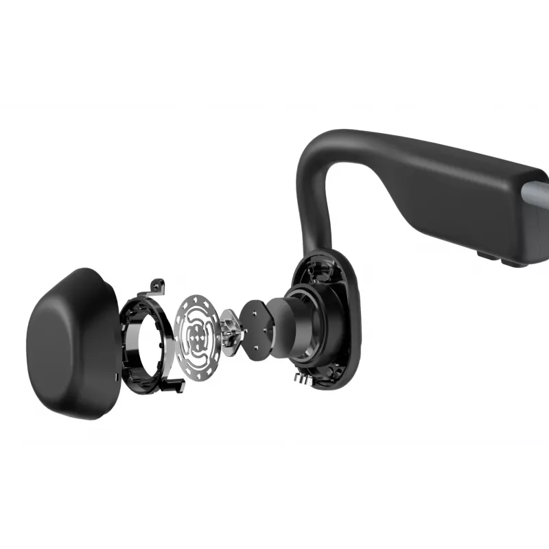 SHOKZ OpenMove koptelefoon draadloos nekband sport Bluetooth grijs