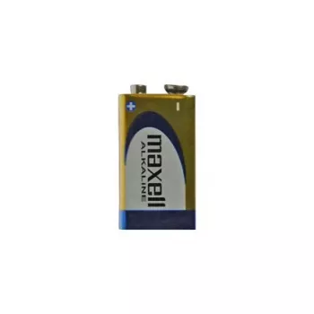 Alkaline wegwerpbatterij 9V MAXELL, 1,5 V, prismatisch 9V, 1 stuk, blisterverpakking