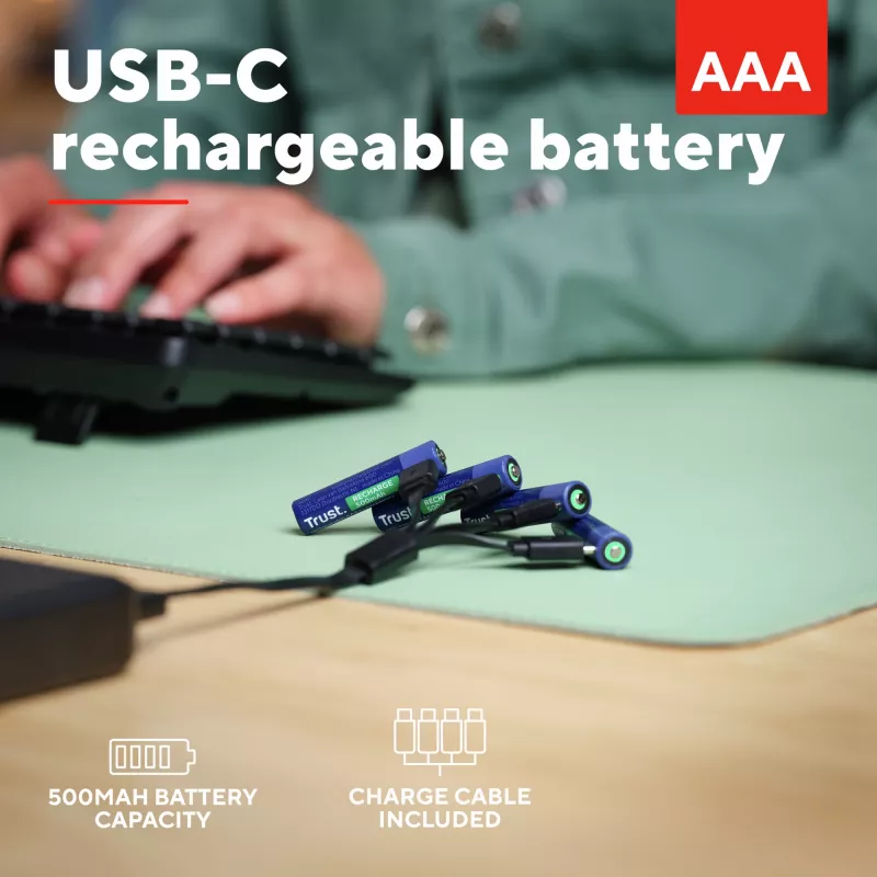Trust 25671 huishoudbatterij oplaadbare batterij AAA
