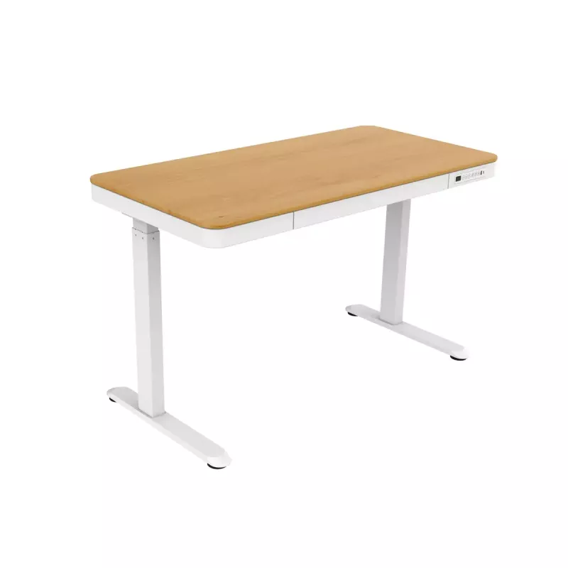 Tuckano elektrisch hoogteverstelbaar bureau ET119W-C wit/eiken