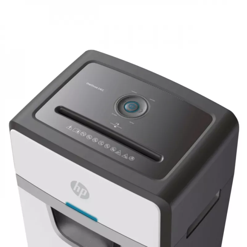 HP OneShred 24CC Papiervernietiger deeltjesversnippering 65 dB 22 cm wit, zwart