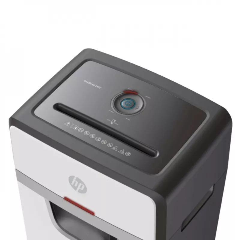 HP OneShred 24CC Papiervernietiger deeltjesversnippering 65 dB 22 cm wit, zwart
