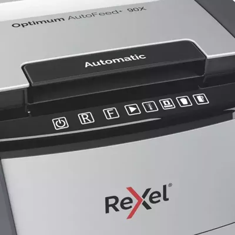 Rexel AutoFeed+ 90X Papiervernietiger kruisversnippering 55 dB zwart, grijs